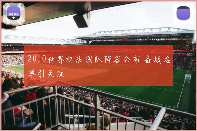 2010世界杯法国队阵容公布 备战名单引关注